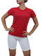 Women's Sports Short Sleeve Top Dri-Fit Red