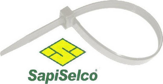 Sapiselco Kabelbinder Kunststoff 360mmx7,5mm in Weiß Farbe (100 Stück) SEL.3.434