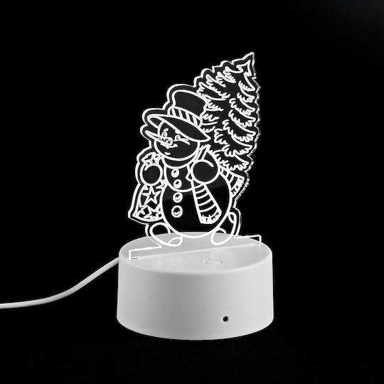 Adorex Illuminated Christmas Figure SNowman Length 8.5cm