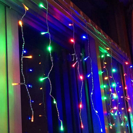 96 Λαμπάκια LED 3μ. RGB τύπου Κουρτίνα