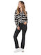 Es Women's Fabric Trousers Black