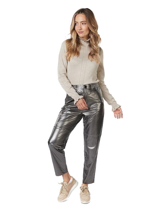 Esqualo Es Women's Fabric Trousers Silver.