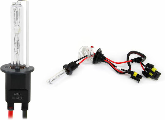 AMiO Λάμπα Αυτοκινήτου H1 Xenon 6000K Ψυχρό Λευκό 12V 35W