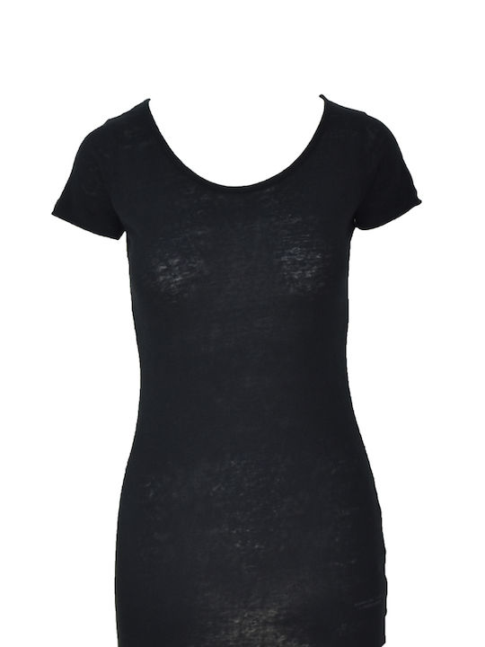 Never Enough Women's Sport Blouse Short Sleeve Black