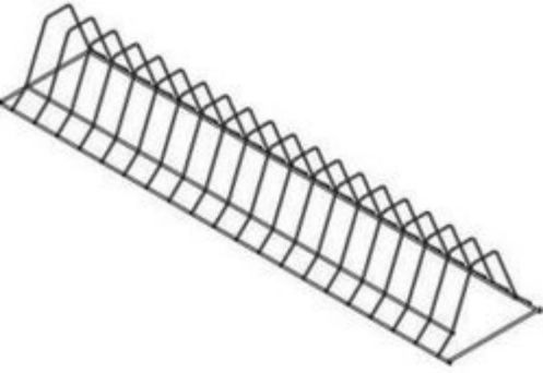 Starax Cabinet Dish Rack Metallic in Silver Colour 86cm