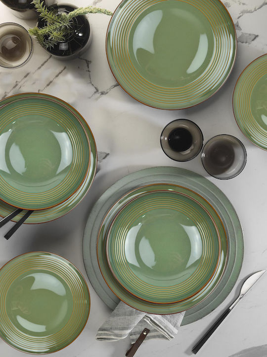 Saray Home Ceramic Dinnerware Set Green 18pcs