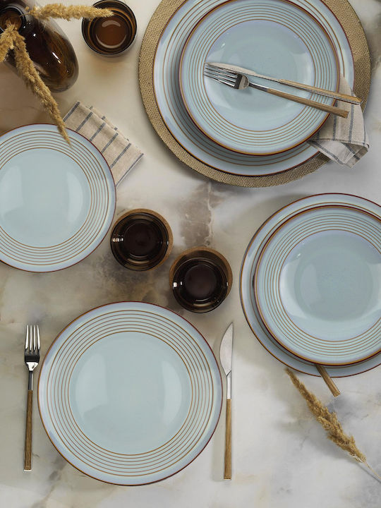Saray Home Ceramic Dinnerware Set Blue 18pcs