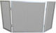 Frans Metallic Fireplace Screen with 3 Panels 90x50cm Silver
