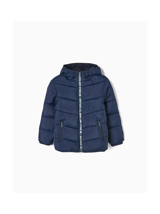 Zippy Kinderjacke mit Futter & Kapuze Μπλε