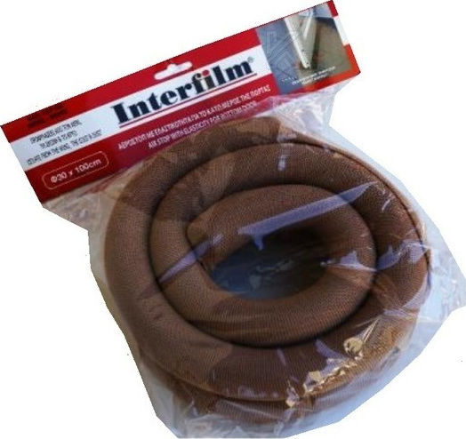 Interfilm Zugluftstopper Tür in Braun Farbe 1mx30cm