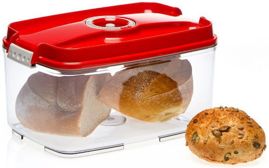 Status General Use Food Jar with Airtight Lid Plastic Red 4500ml