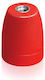 Lineme Power Socket with Socket E27 in Red color Set 1pcs 15-00150-14