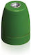 Lineme Power Socket with Socket E27 in Green color Set 1pcs 15-00150-13