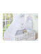 Bobono Mosquito Net Crib MOSK+SERCA/HEARTS/523 White 470x160cm