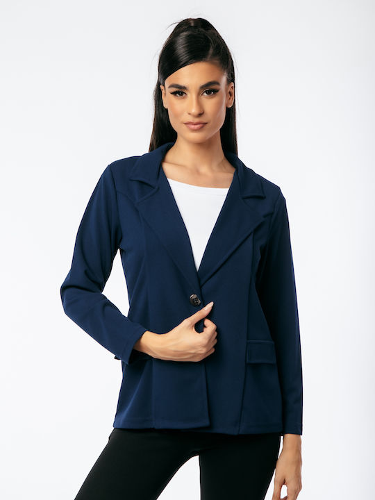 Boutique Blazer pentru femei Sacou Albastru