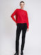 Dama Tesatura Pantaloni cu Croială Skinny Black
