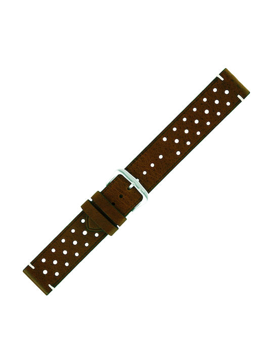 Morellato Δερμάτινο Λουράκι Καφέ 22mm