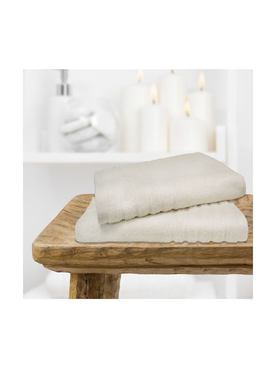 San Lorentzo Facecloth Melanie 50x90cm Ecru Weight 500gr/m²