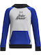 Fleece Kinder-Sweatshirt mit Kapuze und Taschen white Rival