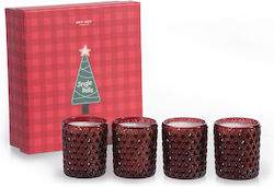 Nef-Nef Homeware Rote Kerze 4 Stück