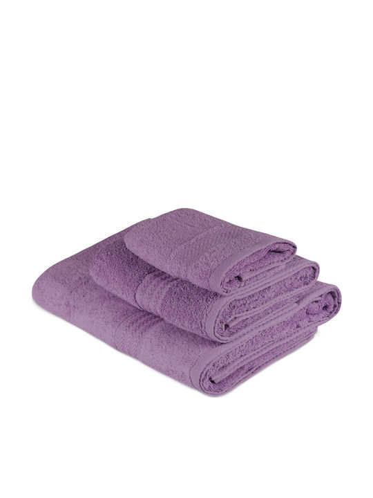 Mijolnir 3pc Bath Towel Set Lila Weight 500gr/m²