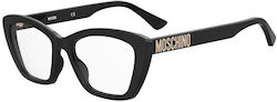 Moschino Plastic Eyeglass Frame Black MOS629 807