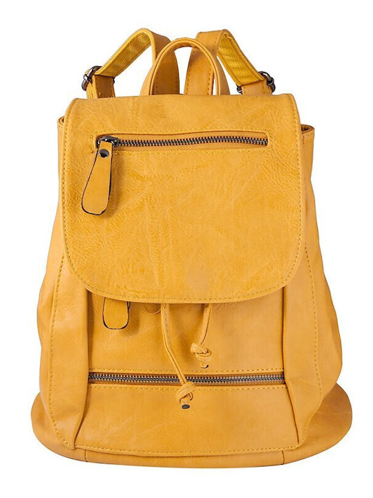 V-store Women's Yellow Backpack Bag