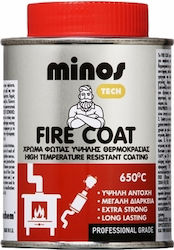 Minos Spray Βερνικόχρωμα Υψηλής Θερμοκρασίας 0.2lt Μαύρο