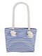 Beach Bag from Canvas Blue with Stripes