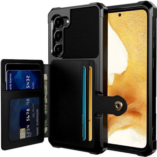 HappyCase Wallet Σιλικόνης 0.5mm Μαύρο (Galaxy S23)