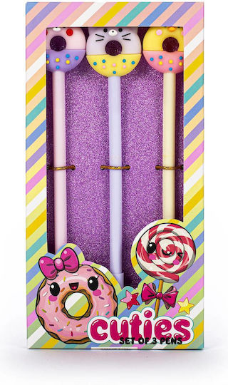 Tri-Coastal Design Cutie Cakes Στυλό Ballpoint 3τμχ