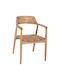 Dining Room Wooden Armchair Natural 57.5x54x80cm