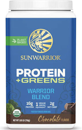 Sunwarrior Protein Plus Greens Organic Gluten & Lactose Free with Flavor Chocolate 750gr