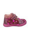 Arties Kids Leather Anatomic Boots with Hoop & Loop Closure Burgundy