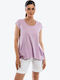 Women's Blouse Cotton Short Sleeve Lilac
