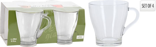 Set de pahare Cafea / Cafea grecească Freddo din Sticlă 300ml 4buc