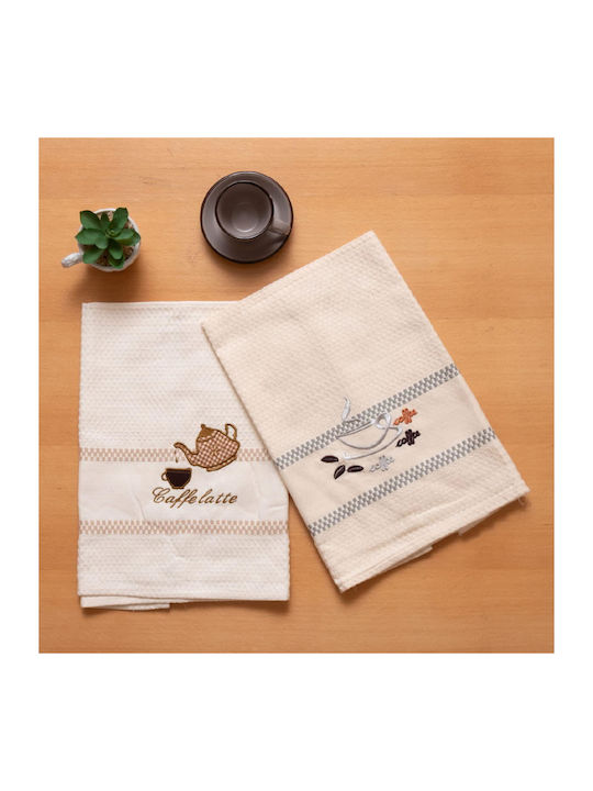 Viopros Tea Towel made of 100% Cotton Sugar 45x65cm 2pcs