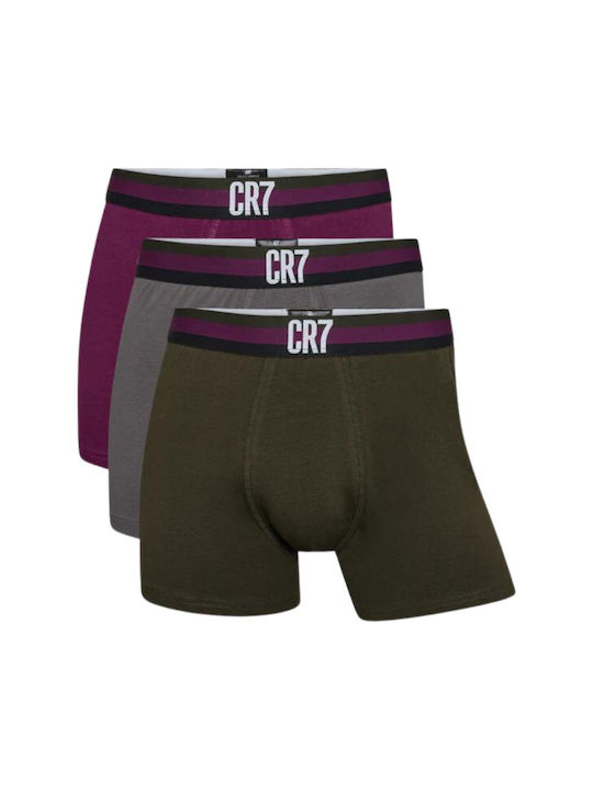 Cr7 Underwear Boxeri pentru bărbați Multicolor 3Pachet