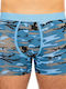 Herren Boxershorts Blau mit Mustern 1Packung