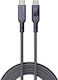 Aukey Cablu USB 2.0 USB-C Masculin - USB-C 100W PD Negru 1.8m AKAUKKUCBMCC102