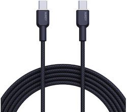 Aukey USB 2.0 USB-C мъжки - USB-C мъжки 60W 1м (AKAUKKUCBNCC1BL) Aukey USB 2.0 USB-C мъжки - USB-C мъжки 60W 1м (AKAUKKUCBNCC1BL)