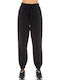 Hohe Taille Jogginghose Schwarz