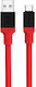Tactical USB 2.0 Cable USB-C male - USB-A 60W Red 1m (57983117386)