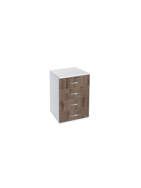 Wooden Chest of Drawers with 4 Drawers 50x43x73cm