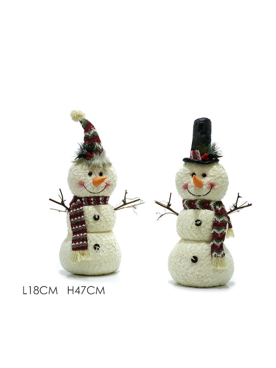 ArteLibre Christmas Figure SNowman White Height 47cm