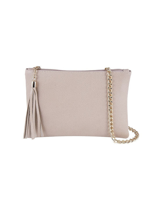 V-store Leather Women's Bag Crossbody Beige