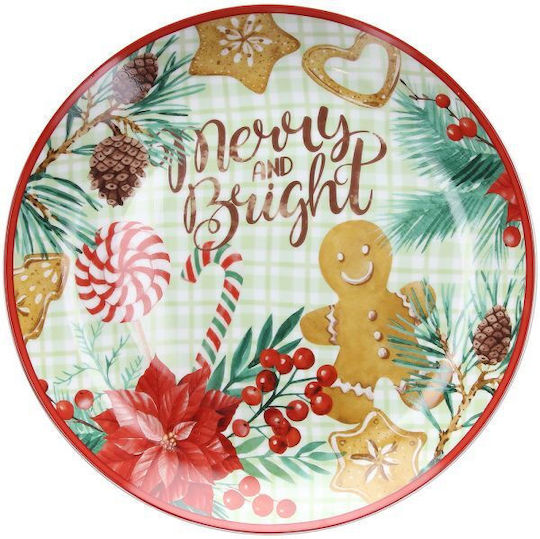 Tognana Christmas Platter Porcelain Multicolored D30cm.