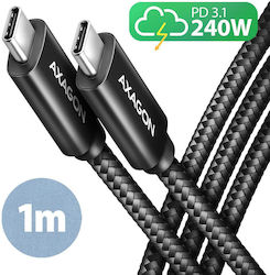 Axagon USB 2.0 USB-C Male to USB-C 240W PD Cable Black 1m AKAXNTUCM2CM10A Axagon USB 2.0 USB-C Male to USB-C 240W PD Cable Black 1m AKAXNTUCM2CM10A
