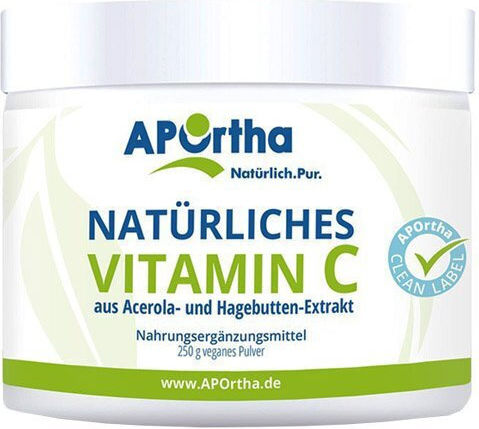 Aportha Vitamin C Powder Βιταμίνη για Ενίσχυση του Ανοσοποιητικού, τo Δέρμα & Αντιοξειδωτική δράση 620mg Natural 250gr
