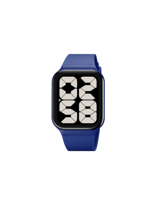 Skmei Digital Uhr Batterie mit Kautschukarmband Blue/Black